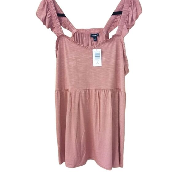 TORRID Super Soft Slub Ruffle Shoulder Babydoll Tank Top - Picture 2 of 13